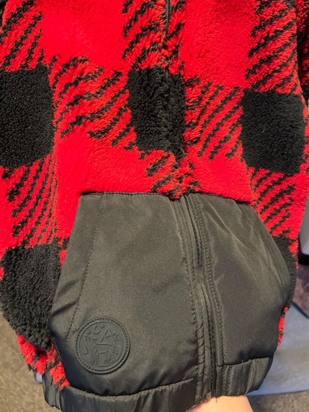 Red & Black Buffalo Plaid Sherpa Jacket - Picture 2 of 3